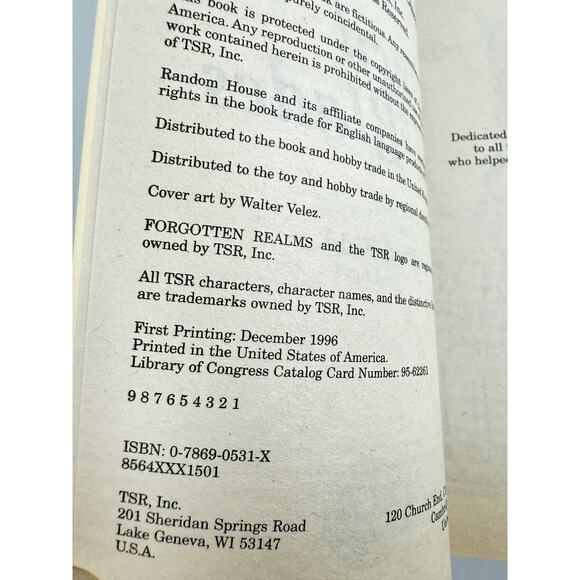 Forgotten Realms Council Of Blades The Nobles Book 5 1st Print 1996 Kidd PB TSR - Picture 3 of 9